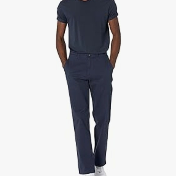 NWOT Amazon Essentials Classic-Fit Casual Stretch Khaki Navy Pants - Picture 5 of 9